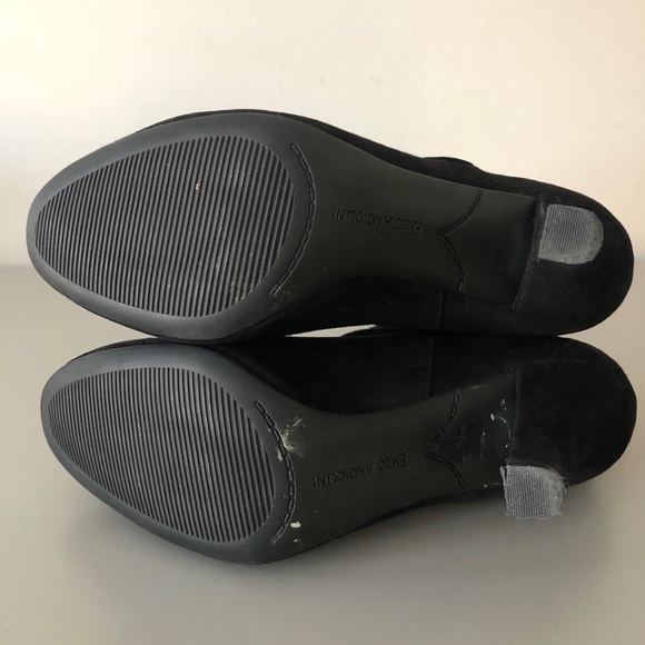 Enzo Angiolini Suede Cuff Ankle Bootie Black - Picture 5 of 10